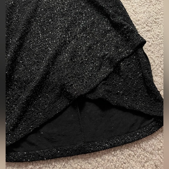 Windsor Black Glitter Strapless Dress - Picture 2 of 6